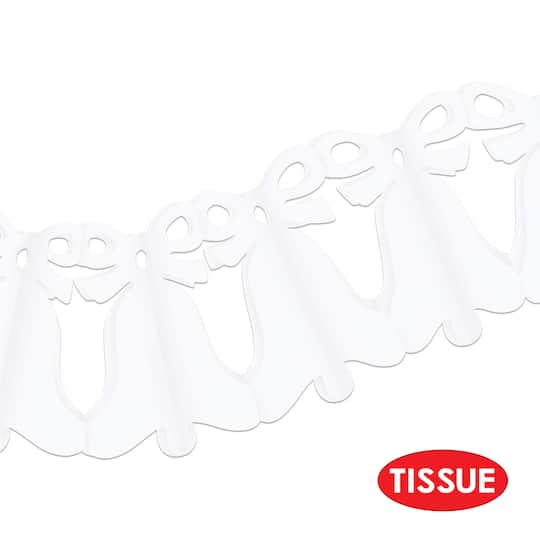 Beistle 12ft. White Westminster Bell Garlands, 2ct.